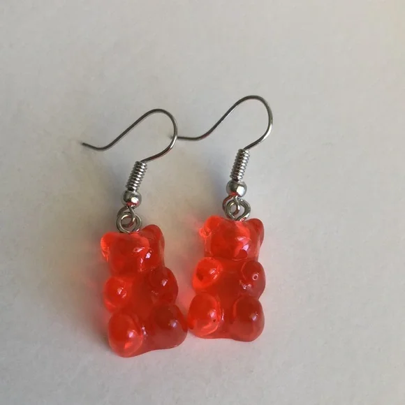 Red Gummy Bear Fashion Earrings - Picture 4 of 9